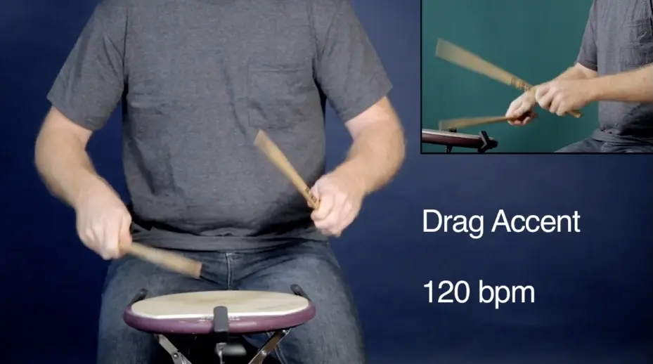Accent Rudiments 12. Drag Accent | Bill Bachman's Drumworkout.com - Drum Lessons and ...